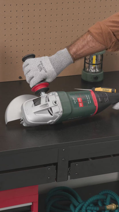 Metabo 7-Inch Angle Grinder, 8,500 RPM, 15 Amp, Paddle Switch, Metabo VibraTech, Made in Germany, WP 24-180 MVT, 606485420